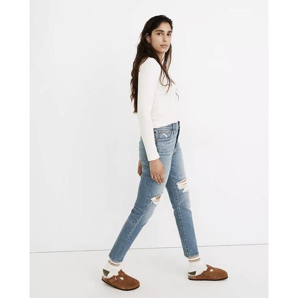 Madewell Womens Size 26 The Perfect Vintage Jean NWT Blue Medium Wash Classic - Picture 3 of 9